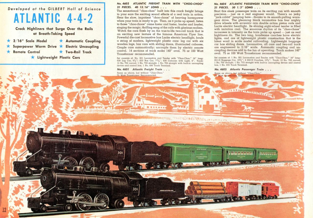 American Flyer Trains 1946, page 12 A.C. Gilbert Catalog Archive